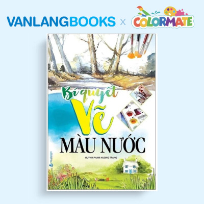 Sách Bí Quyết Vẽ Màu Nước (Tái Bản) + Hộp 12 Màu Vẽ Acrylic 20ml - Vanlangbooks x Colormate