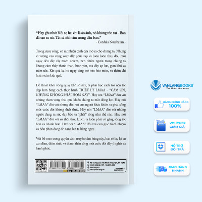 Triết Lý LMAA - Cảm Ơn, Nhưng Không Phải Hôm Nay ! - Vanlangbooks
