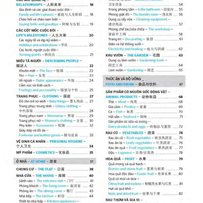 Sách Từ điển hình ảnh Tam Ngữ Trung Anh Việt 16000 từ hơn 3000 hình ảnh màu sắc nét có mp3 nghe qua app– Visual English Vietnamese Chinese Trilingual Dictionary + DVD tài liệu