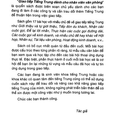 Giao Tiếp Tiếng Trung Dành Cho Nhân Viên Văn Phòng