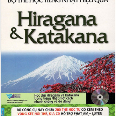 Bộ sách Luyện tập viết chữ Hiragana và Katakana căn bản. Hộp Flash Cards - HIRAGANA & KATAKANA (200 Thẻ + 1 CD)