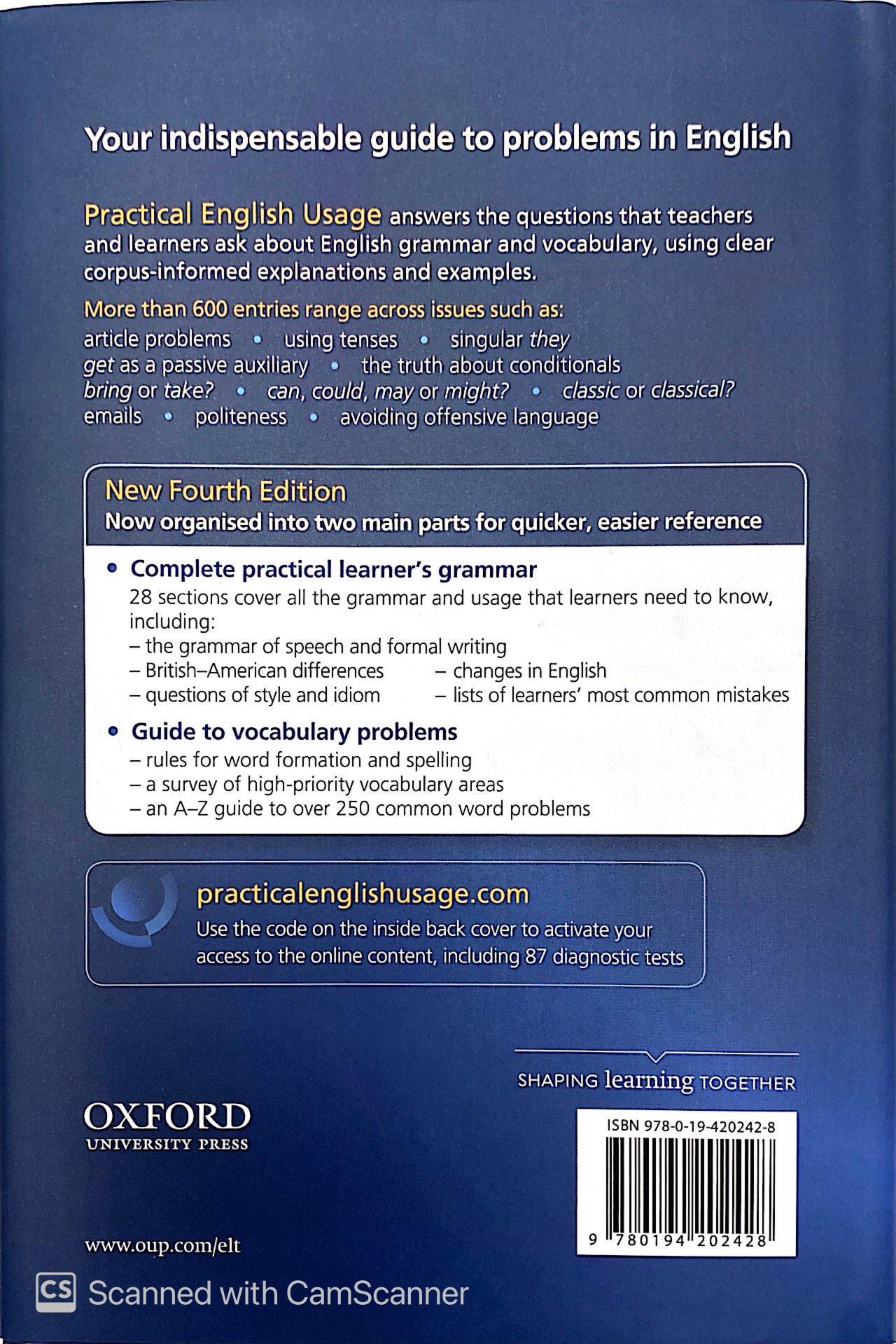 Practical English Usage 4th Edition: Hardback with Online Access Code Pack