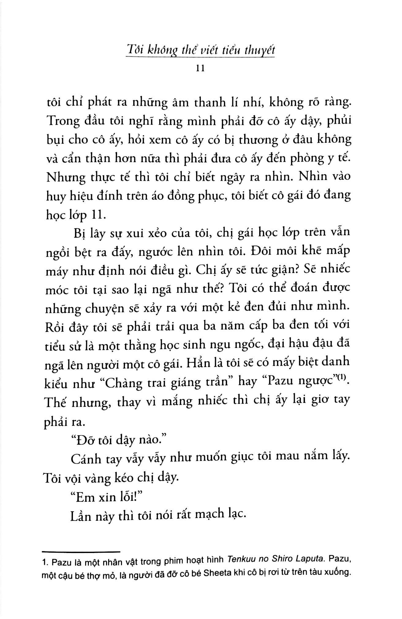 Tôi Không Thể Viết Tiểu Thuyết