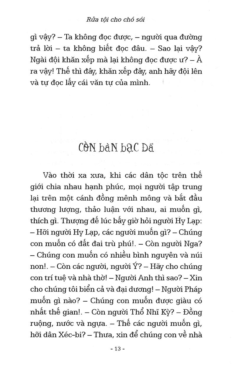 Truyện Ngụ Ngôn Thế Giới Chọn Lọc - Rửa Tội Cho Chó Sói