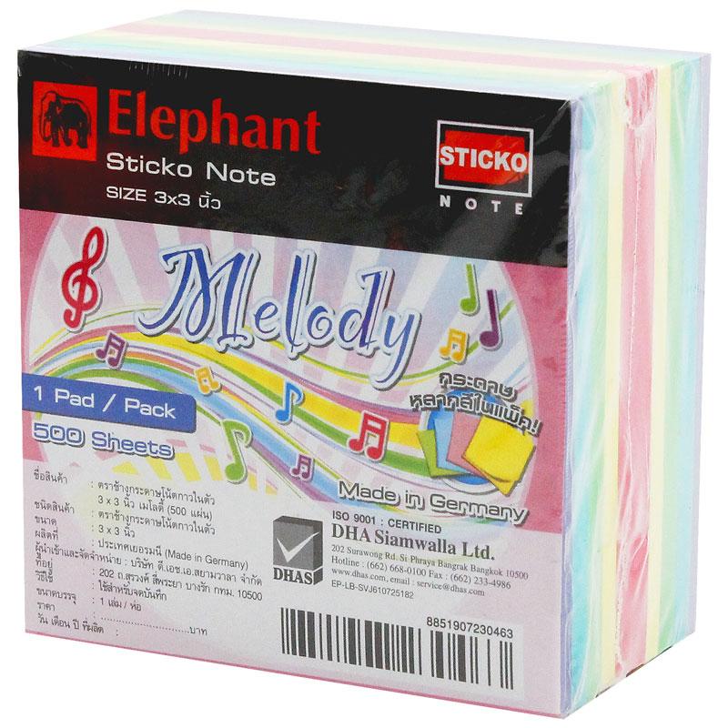 Giấy Ghi Chú Elephant 3 x 3 inch Melody (500 Tờ)