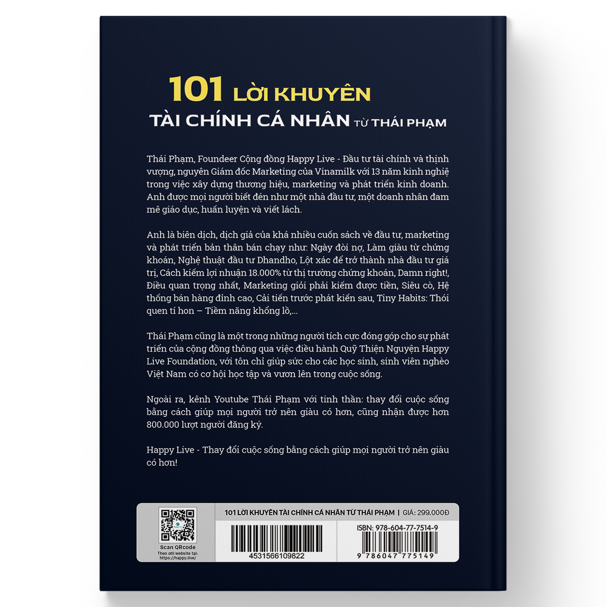Sách 101 Lời Khuyên Tài Chính Cá Nhân Từ Thái Phạm - Happy Live