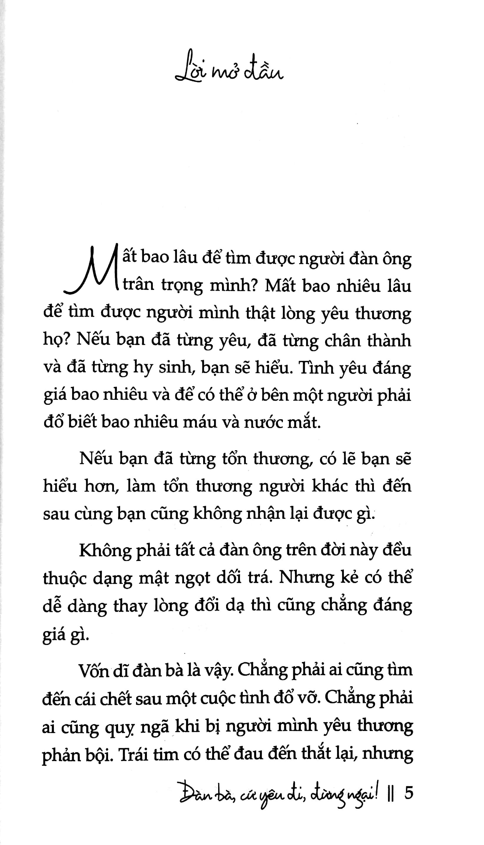 Đàn Bà, Cứ Yêu Đi, Đừng Ngại