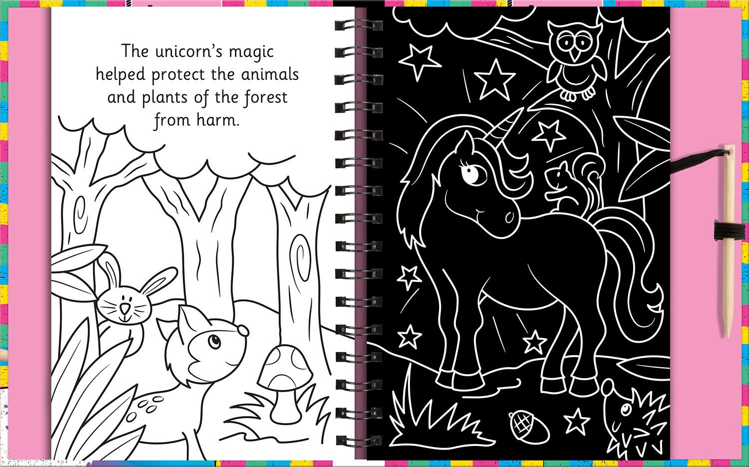 Scratch And Draw Unicorns & Horses Too! - Scratch Art Activity Book