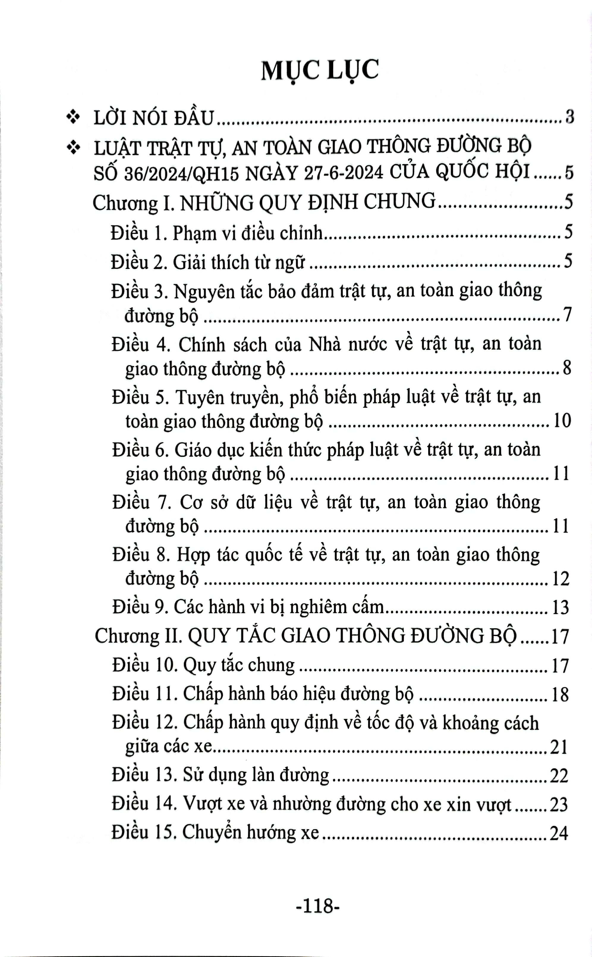 Sách - Luật Trật Tự, An Toàn Giao Thông Đường Bộ (Được Quốc Hội Thông Qua Ngày 27-6-2024, Có Hiệu Lực Từ Ngày 01-01-2025)