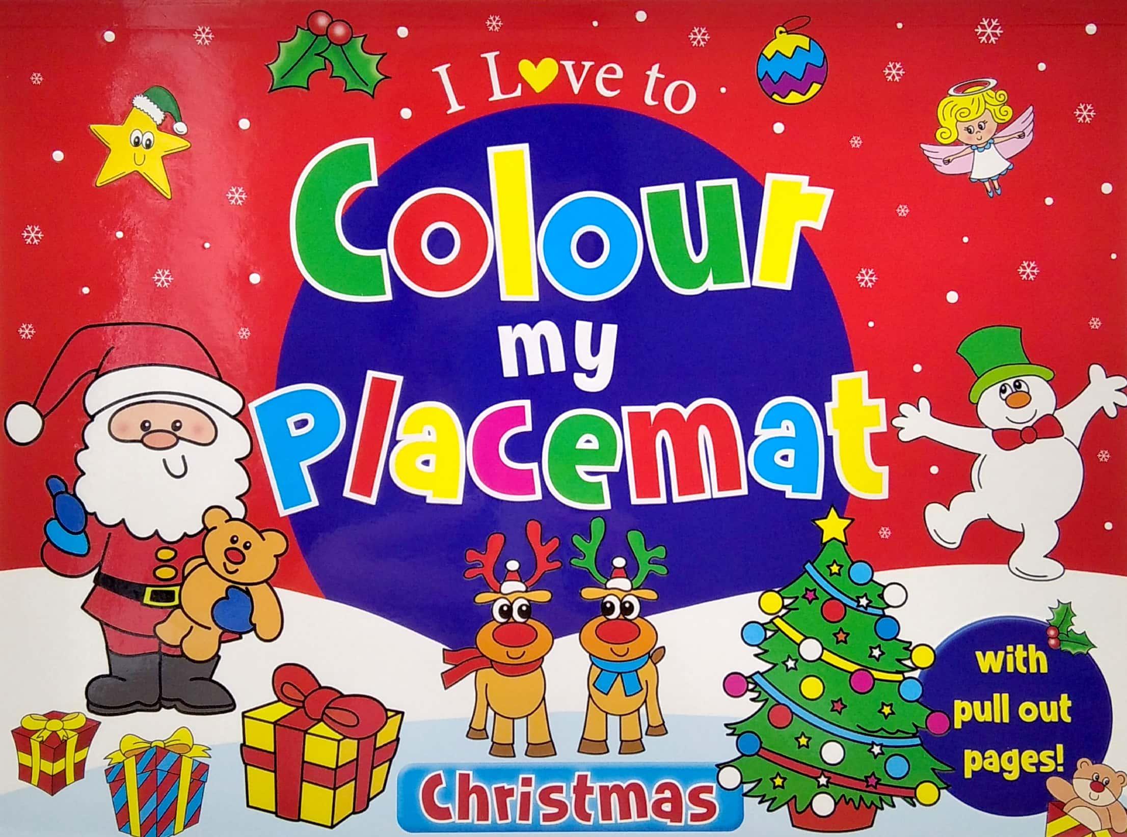 I Love To Colour My Placemat - Christmas (Red)