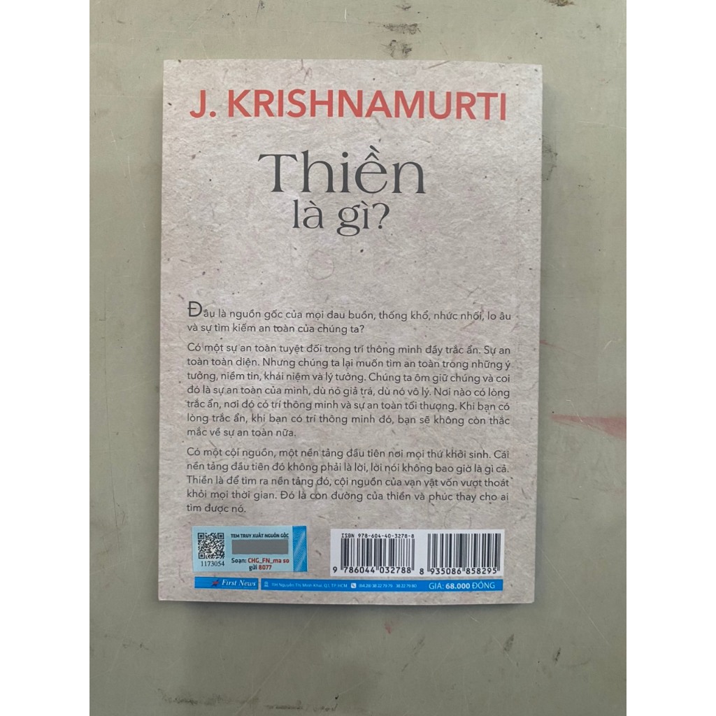 Sách - Thiền là gì? - J. Krishnamurti