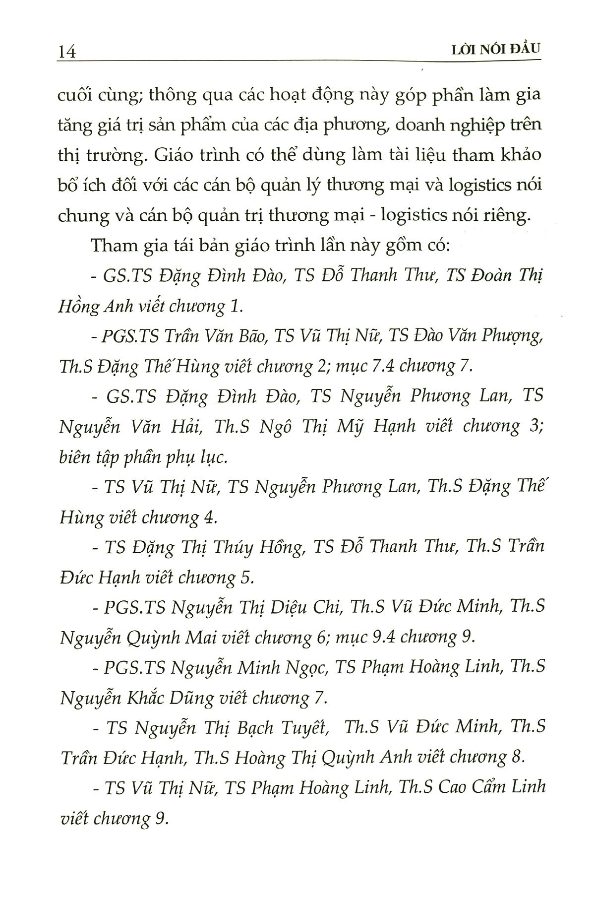 Giáo Trình Kinh Tế Thương Mại-Dịch Vụ (Dành Cho Ngành Kinh Tế, Logistics Và Quản Trị Kinh Doanh)