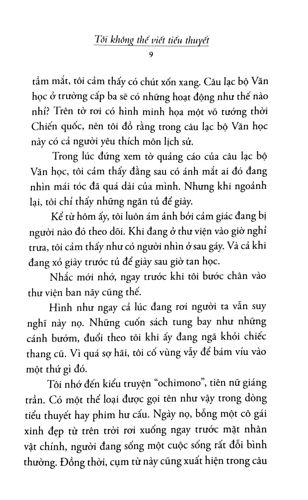 Tôi Không Thể Viết Tiểu Thuyết