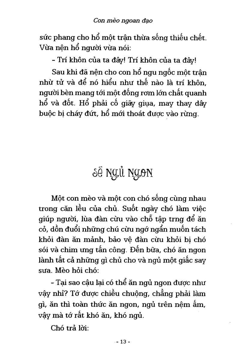 Truyện Ngụ Ngôn Thế Giới Chọn Lọc - Con Mèo Ngoan Đạo