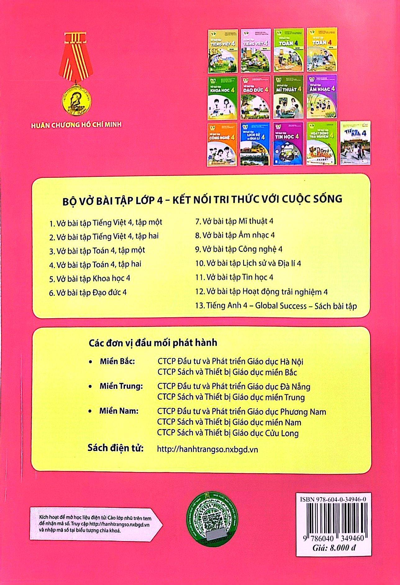 Sách Giáo Khoa Vở Bài Tập Đạo Đức 4 (Kết Nối) (Chuẩn)