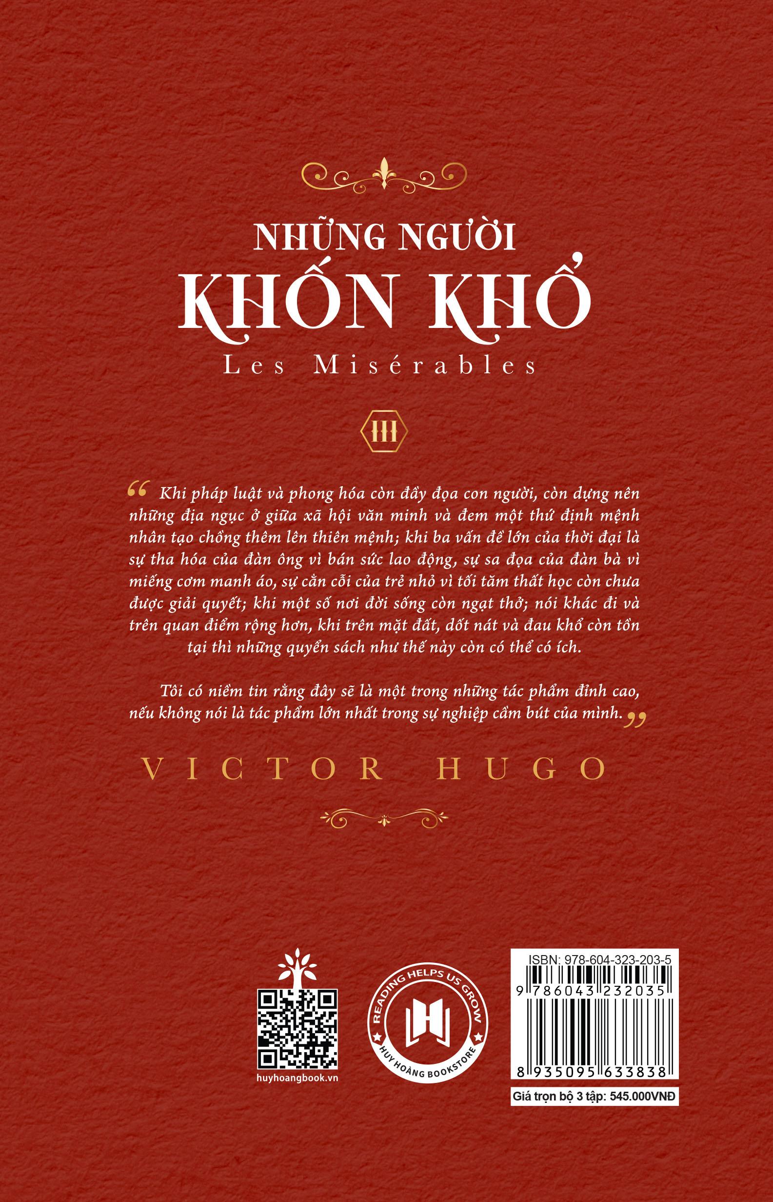 Bộ Sách Những Người Khốn Khổ (Bộ 3 Cuốn) (Tái Bản 2024)