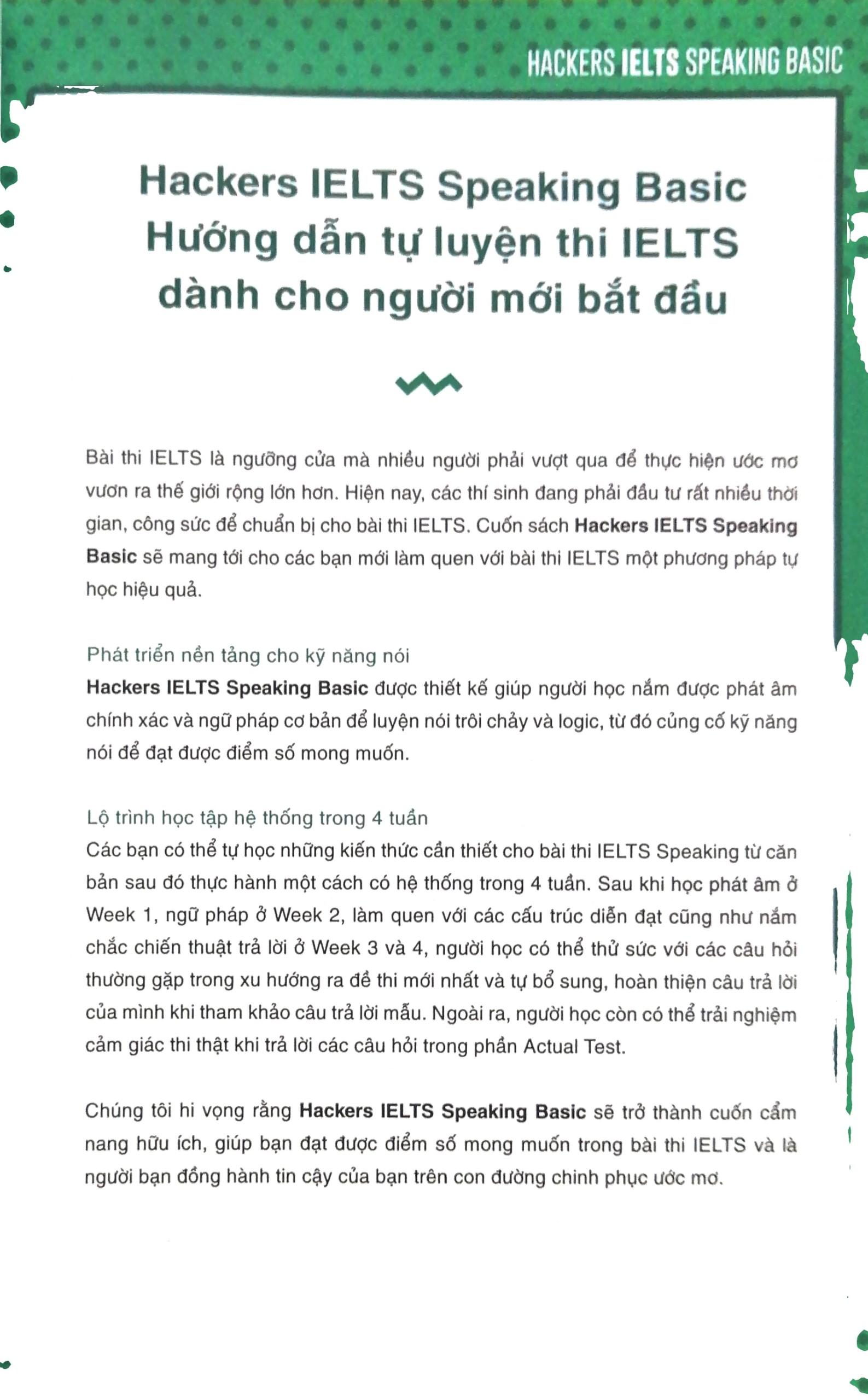 Hackers IELTS Basic- Speaking