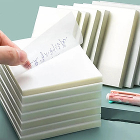 Xấp 50 Tờ Giấy Note Ghi Chú Trong Suốt Chống Thấm Nước Tiện Dụng Size 7.5*7.5cm Và Size 7*9.5cm