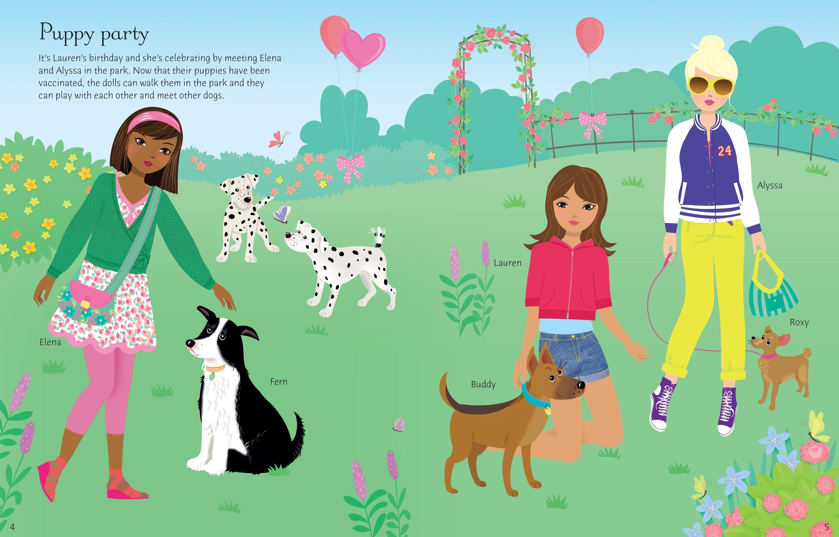 Sticker Dolly Dressing Dogs And Puppies