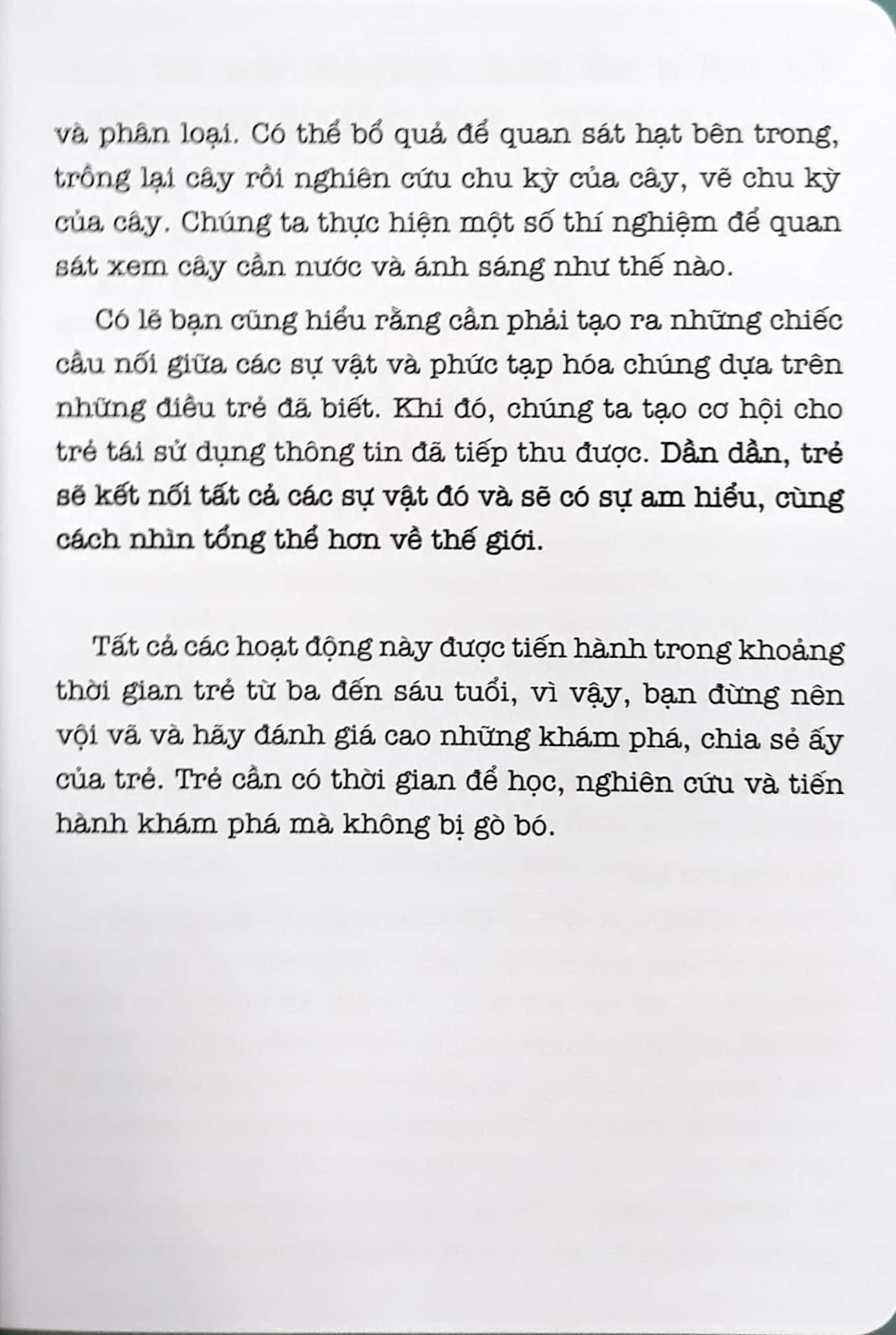 Học Montessori Để Dạy Trẻ Theo Phương Pháp Montessori - 100 Hoạt Động Montessori: Con Không Muốn Làm Cây Trong Lồng Kính