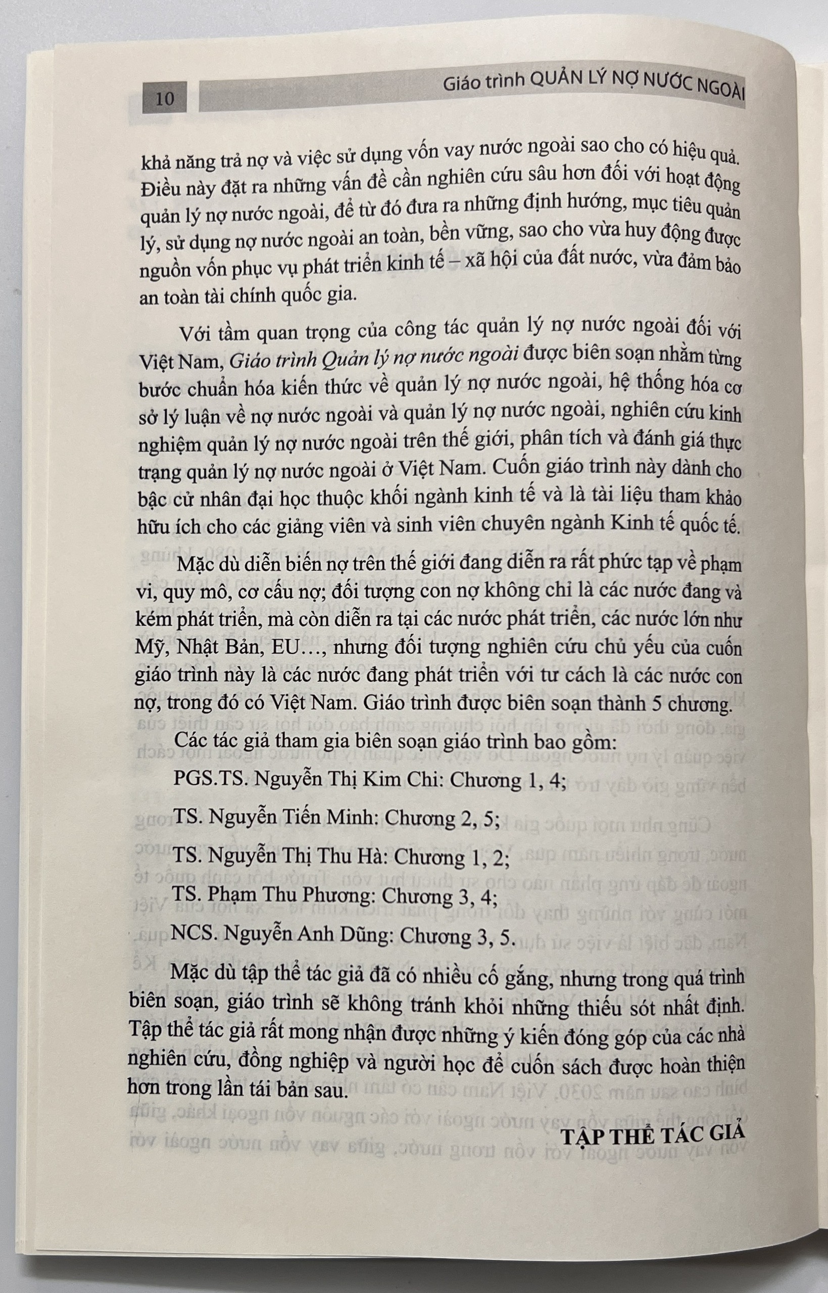 Sách - Giáo Trình Quản Lý Nợ Nước Ngoài