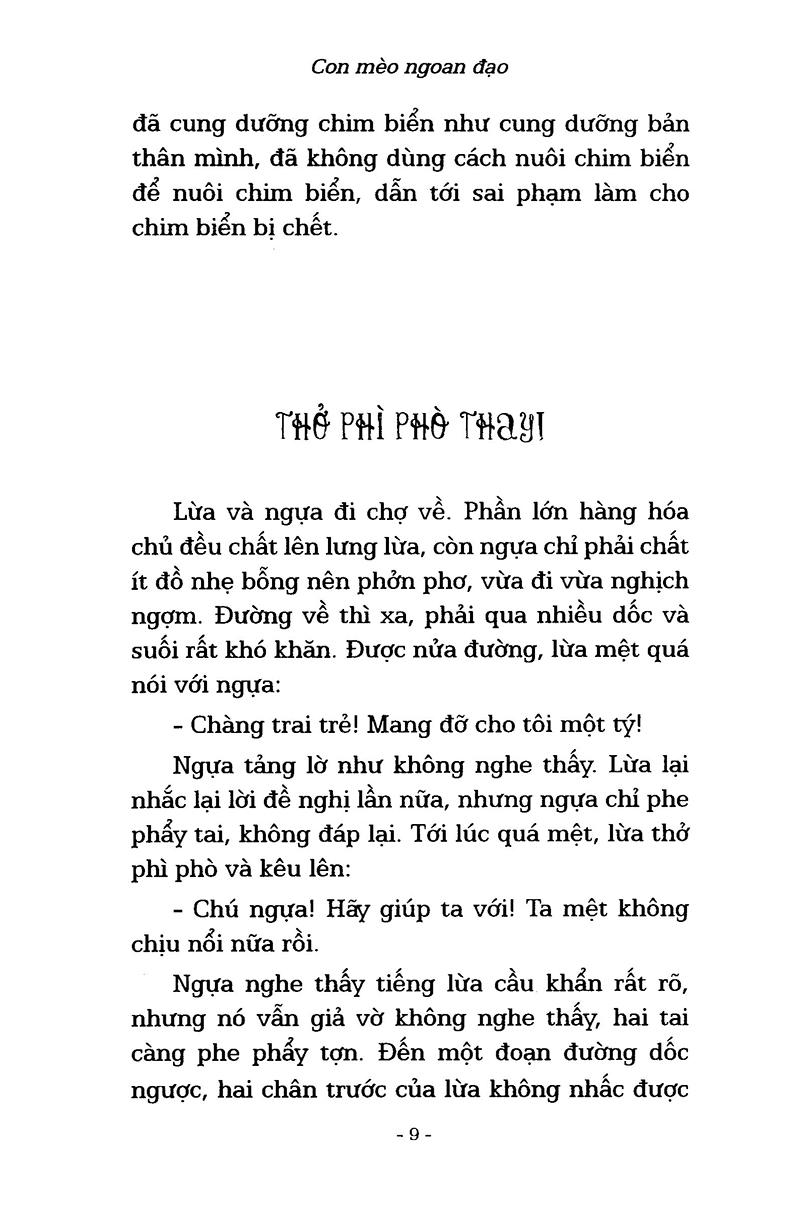 Truyện Ngụ Ngôn Thế Giới Chọn Lọc - Con Mèo Ngoan Đạo