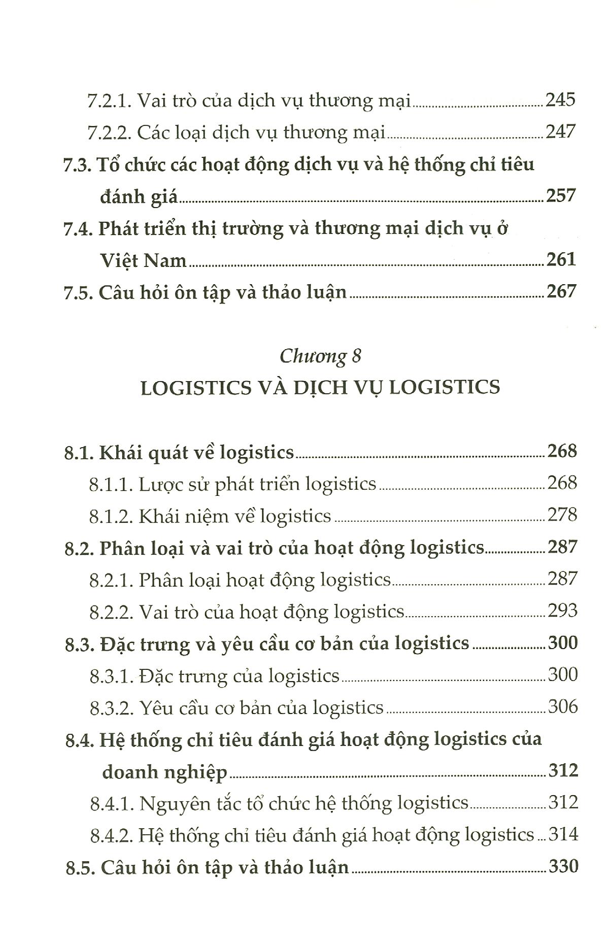 Giáo Trình Kinh Tế Thương Mại-Dịch Vụ (Dành Cho Ngành Kinh Tế, Logistics Và Quản Trị Kinh Doanh)