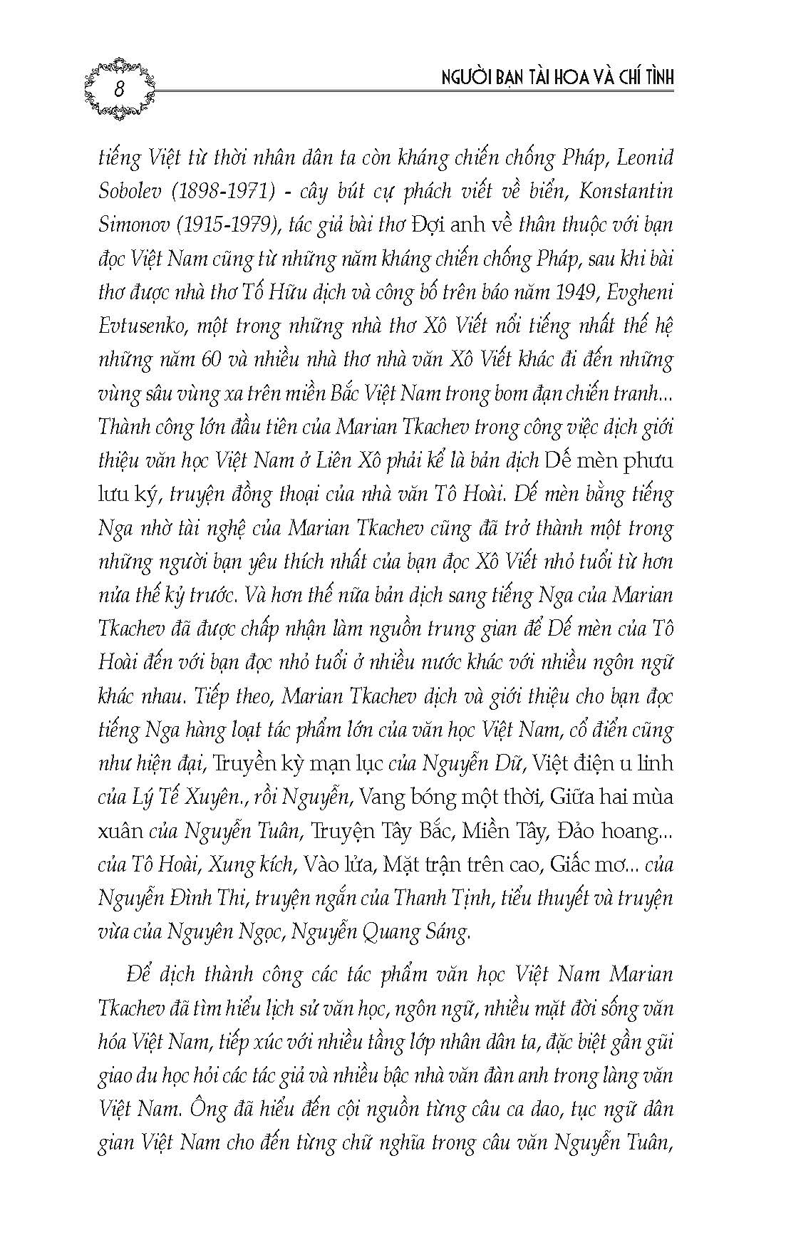 Người Bạn Tài Hoa Và Chí Tình (Tiểu luận - Nghiên cứu - Sáng tác) - Tác giả Marian Tkachev; Thúy Toàn, Phạm Vĩnh Cư (Chủ biên và dịch)