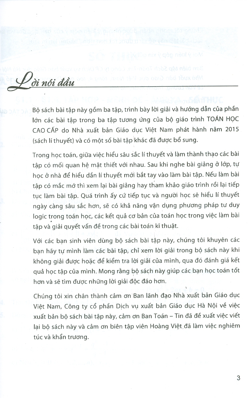Bài Tập Toán Học Cao Cấp, Tập Hai: Giải Tích (Tái bản 2024) - GS.TS. Nguyễn Đình Trí (Chủ biên), PGS.TS. Trần Việt Dũng, PGS.TS. Trần Xuân Hiền, PGS.TS. Nguyễn Xuân Thảo