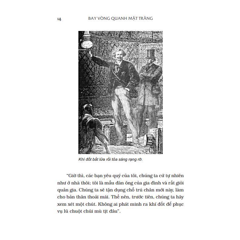Sách - Bay Vòng Quanh Mặt Trăng - Bìa Cứng - Jules Verne - Minh Thắng