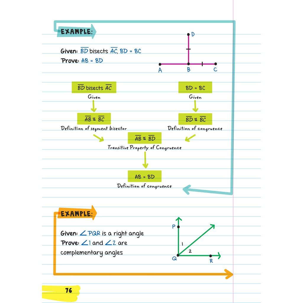 Sách Everything you need to ace Geometry, Sổ tay hình học , tổng hợp kiến thức từ lớp 8 đến lớp 12