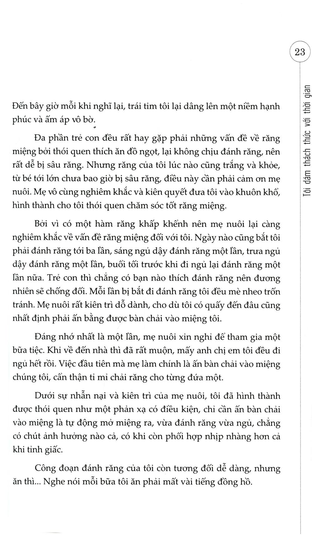 Tôi Dám Thách Thức Với Thời Gian