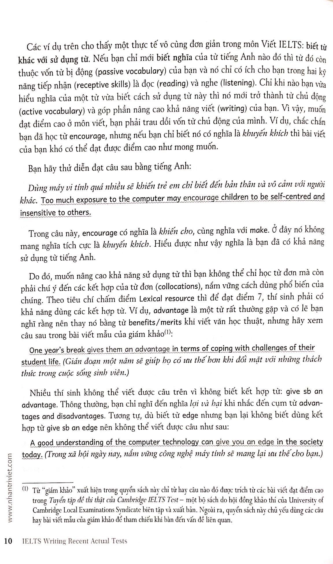 IELTS Writing Recent Actual Tests (Không CD)