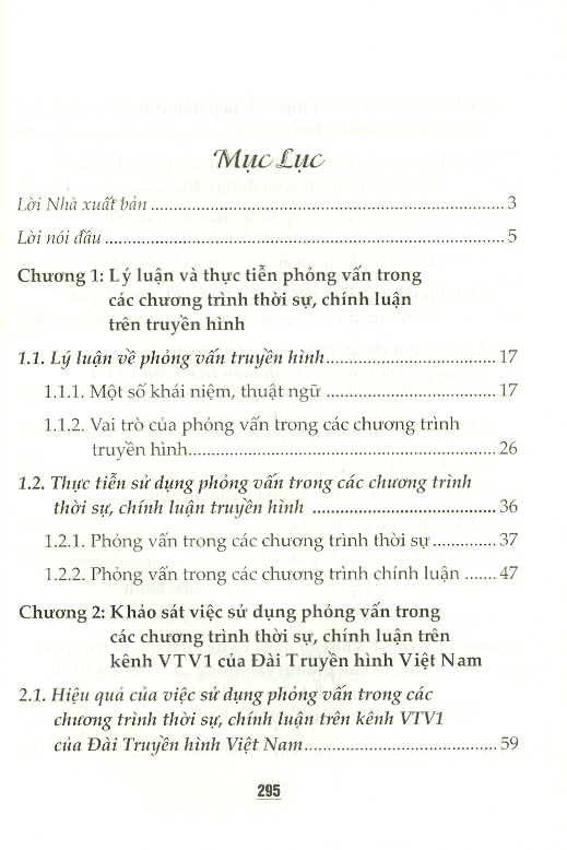 Phỏng Vấn Trong Chính Luận Truyền Hình