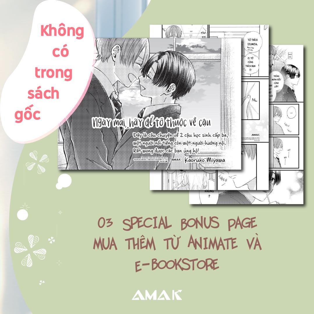 Sách - Ngày Mai, Hãy Để Tớ Thuộc Về Cậu - Tặng Kèm Postcard Hai Mặt + 3 Special Bonus Page