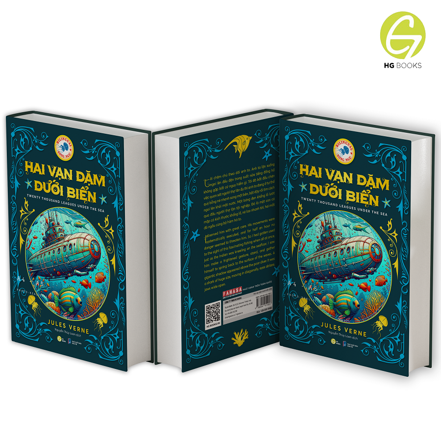 Hai vạn dặm dưới biển - Sách song ngữ kinh điển, có note từ vựng, tặng kèm file nghe - HG Books