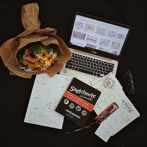 Sketchnote Diễn Họa Thông Tin Bằng Hình Ảnh - Combo 2 Cuốn: Lý Thuyết + Thực Hành - Bản Quyền