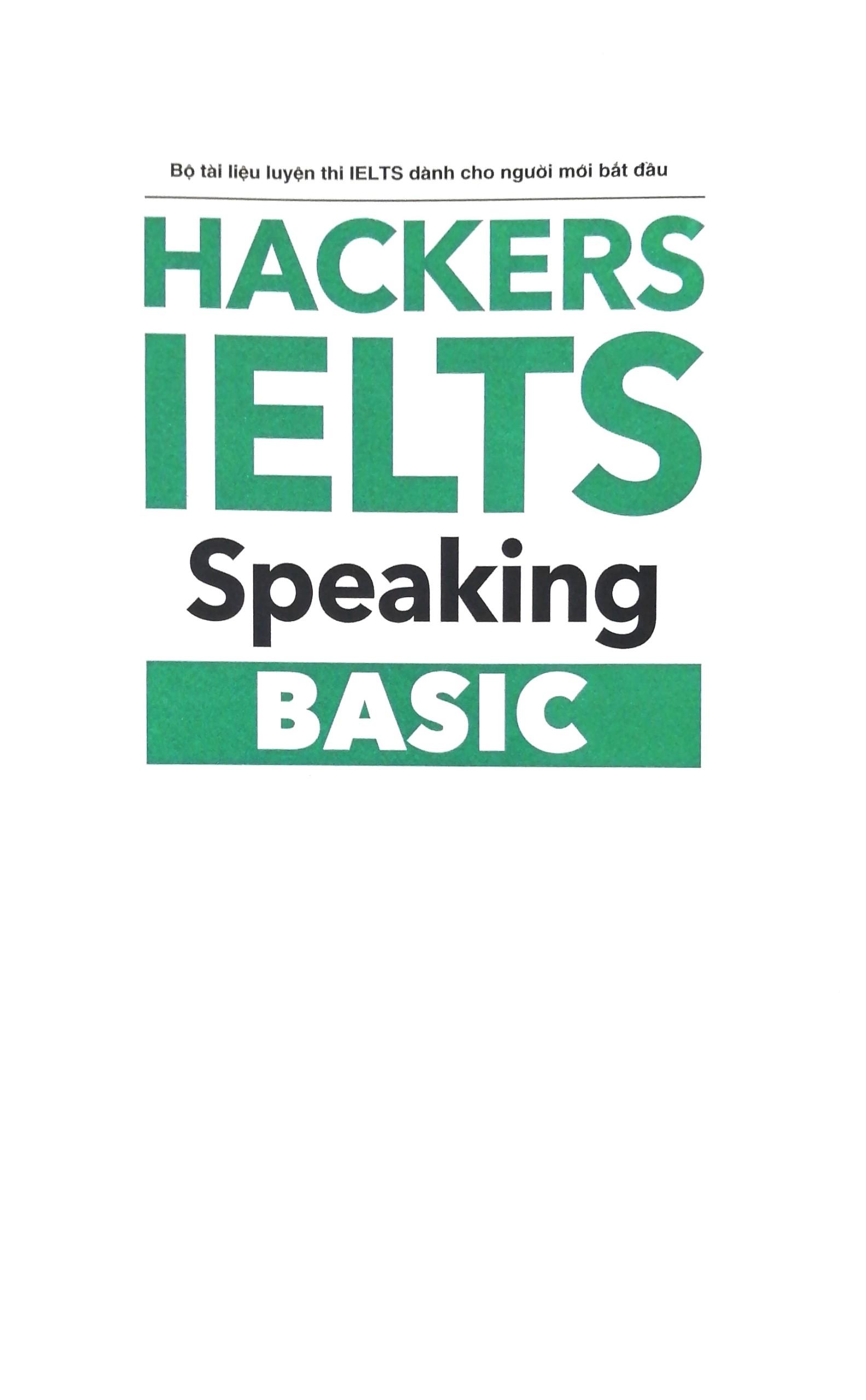 Hackers IELTS Basic- Speaking