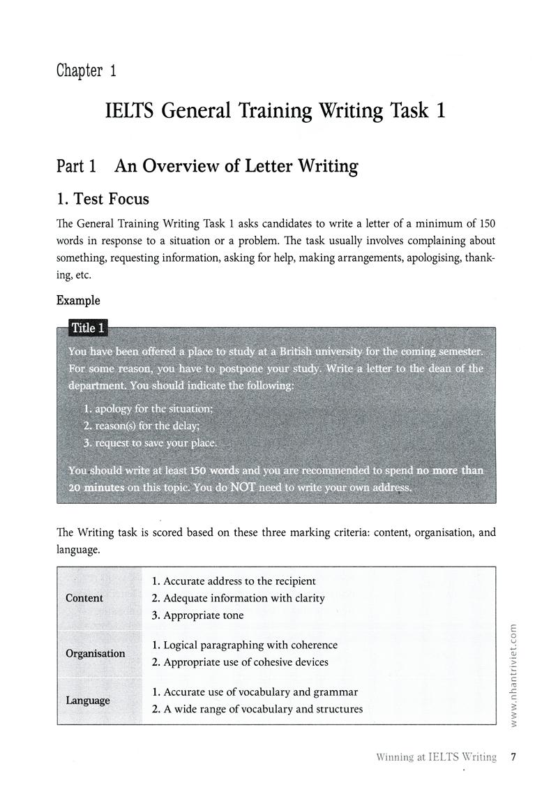 Winning At IELTS Writing (Không CD)