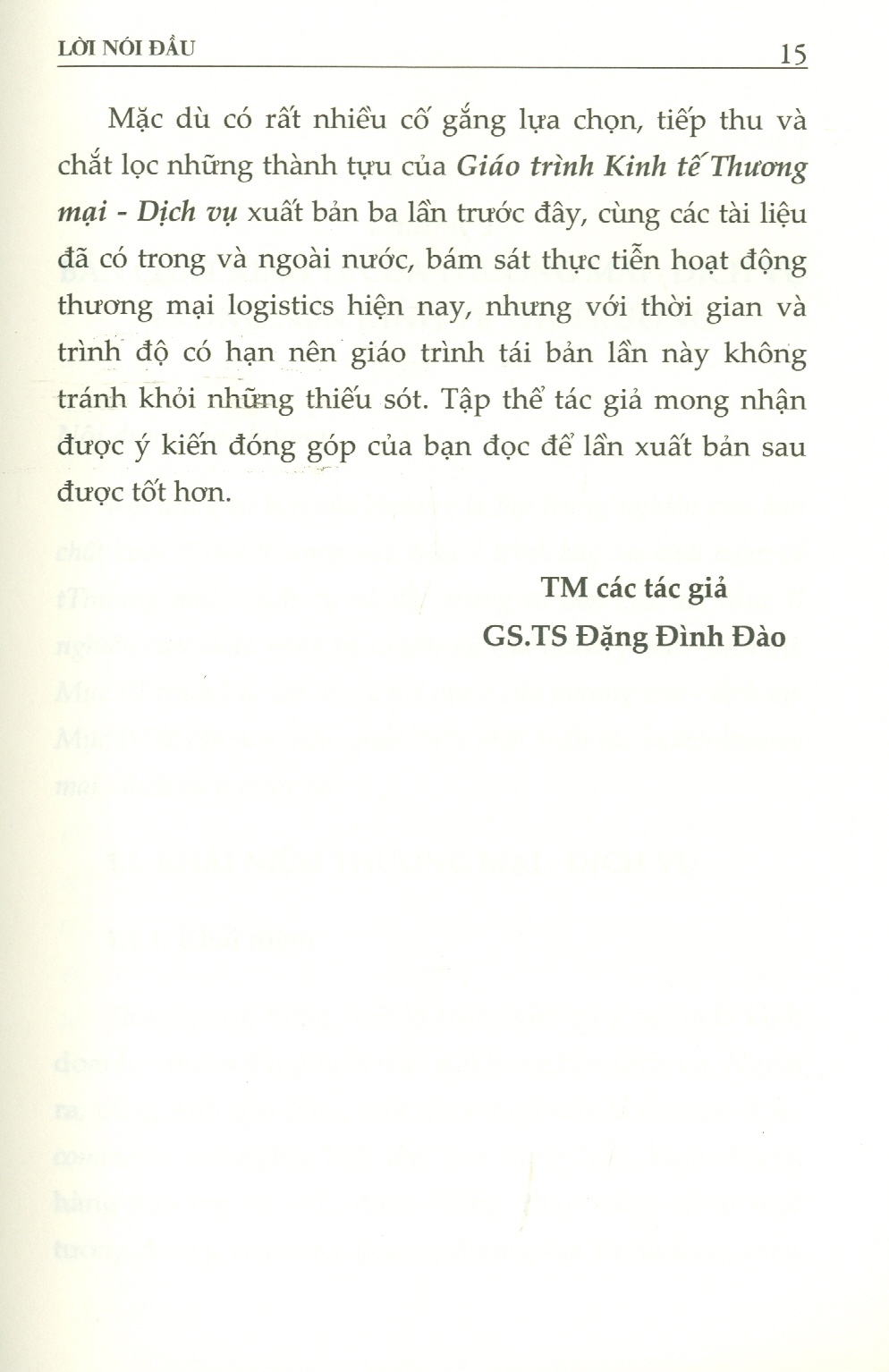 Giáo trình Kinh Tế Thương Mại - Dịch Vụ (Dành cho ngành Kinh tế, Logistics và Quản trị Kinh doanh)