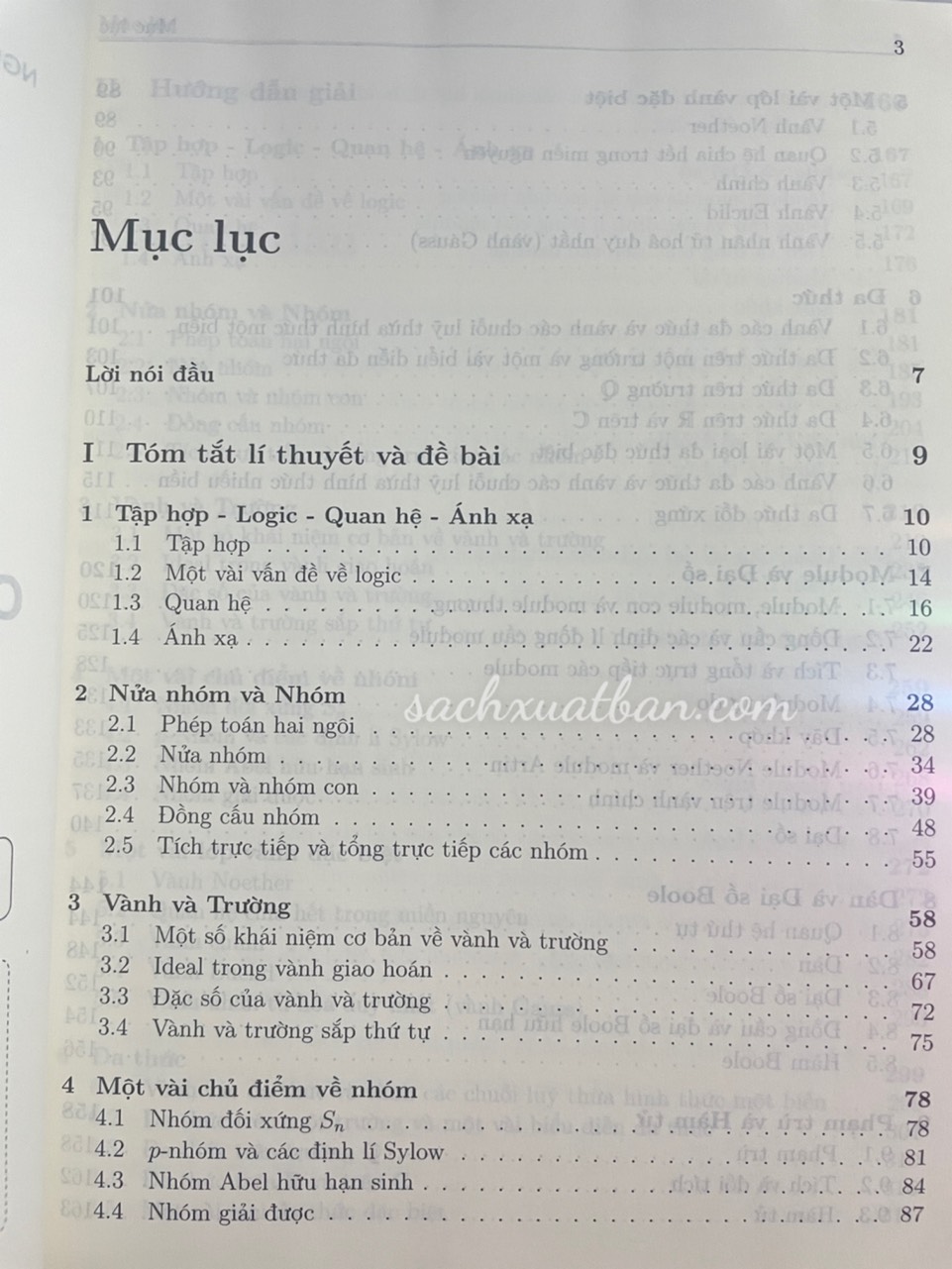 Sách Bài Tập Cơ Sở Đại Số Hiện Đại