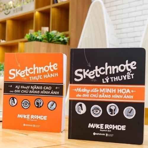 Sketchnote Diễn Họa Thông Tin Bằng Hình Ảnh - Combo 2 Cuốn: Lý Thuyết + Thực Hành - Bản Quyền