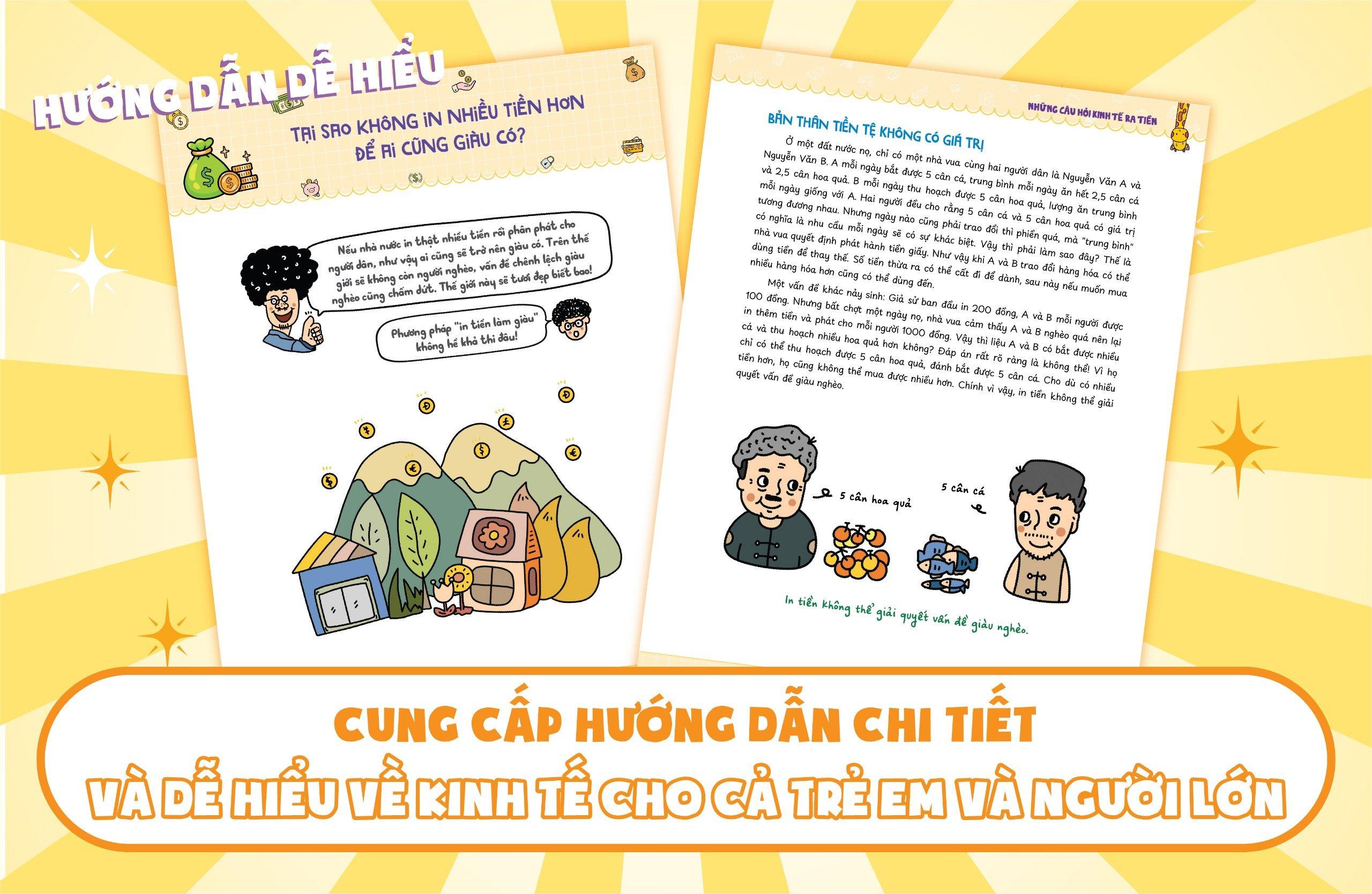 Sách Kinh Tế Học Vui Nhộn - Những Câu Hỏi Kinh Tế Ra Tiền - Tại Sao Không In Nhiều Tiền Hơn Để Ai Cũng Giàu Có?