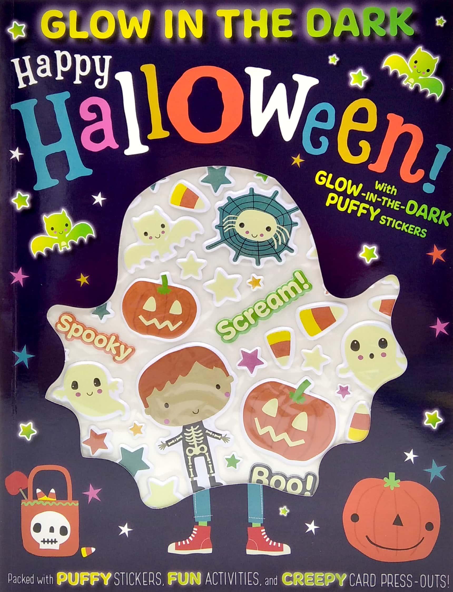 Glow In The Dark Puffy Stickers Happy Halloween!