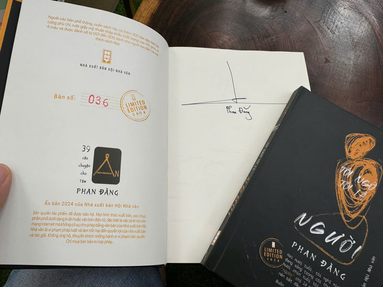 (Bản đặc biệt - in 300 bộ- chữ ký tác giả) 39 CÂU CHUYỆN CHO TÂM AN - TÔI NGỠ TÔI LÀ NGƯỜI – Phan Đăng – Nxb Hội Nhà (Bộ 2 cuốn)Văn