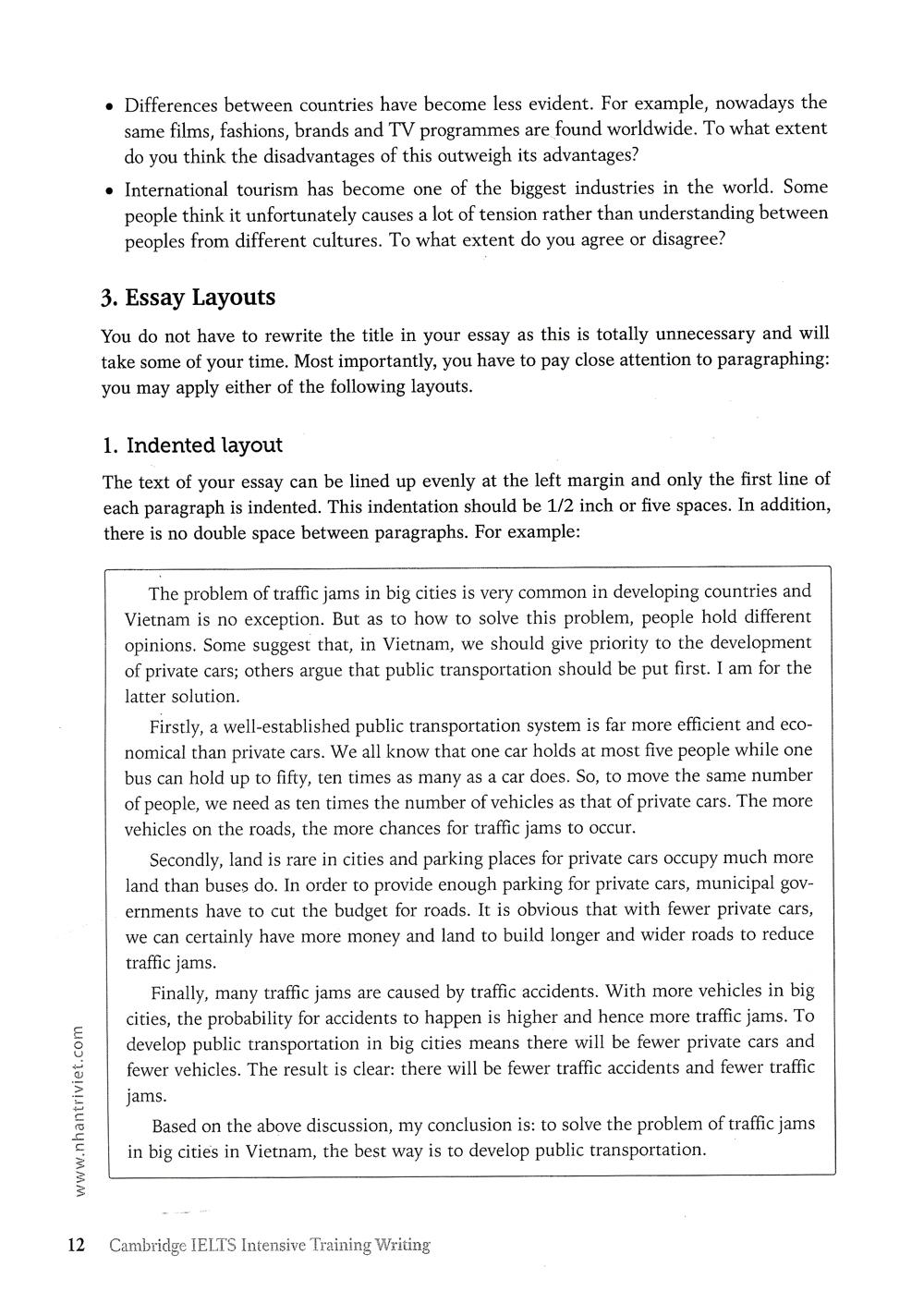 Cambridge IELTS Intensive Training Writing (Không CD)