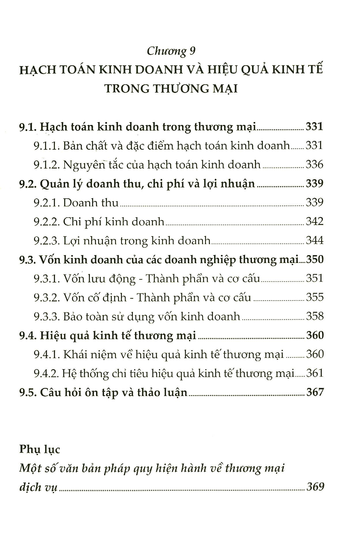 Giáo Trình Kinh Tế Thương Mại-Dịch Vụ (Dành Cho Ngành Kinh Tế, Logistics Và Quản Trị Kinh Doanh)