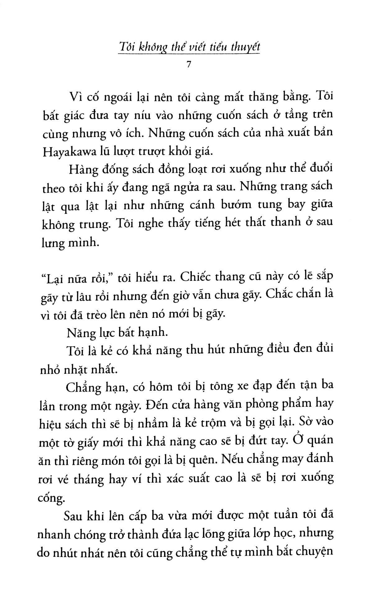 Tôi Không Thể Viết Tiểu Thuyết