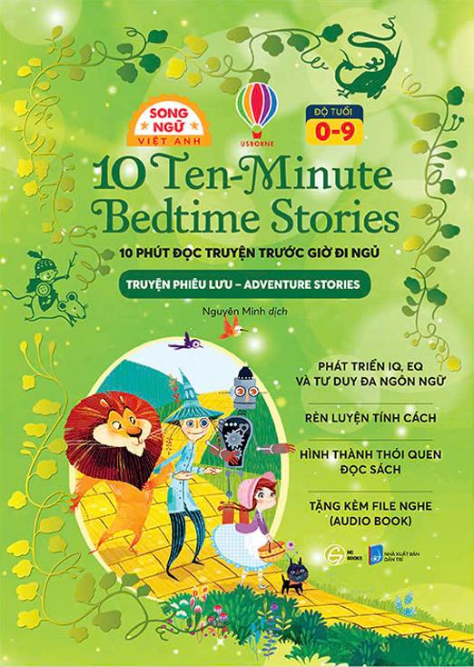 Sách - 10 Ten-Minutes Bedtime Stories - 10 Phút Đọc Truyện Trước Giờ Đi Ngủ - Adventure Stories - Truyện Phiêu Lưu - Song Ngữ Việt-Anh