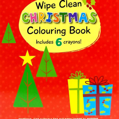 Wipe Clean Colouring Books - Sleigh